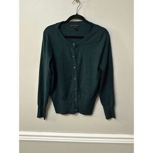 Grace Elements Womens‎ Sweater Large Green Cardigan Long Sleeve Button Up Top